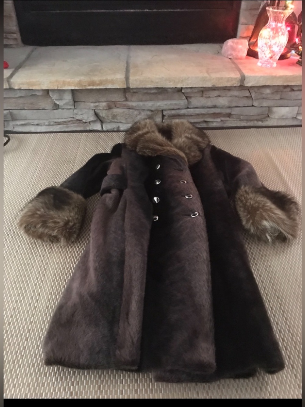 Vintage Faux long fur coat Russell Taylor super warm sl damage to inside…